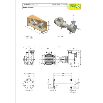 S 88 G31BBT+F — Центробежные насосы от Victor Pumps
