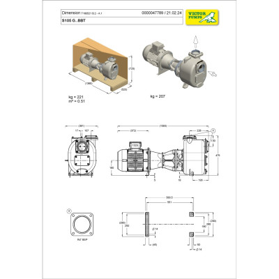 S105 G31BBT+F+PS — Центробежные насосы от Victor Pumps