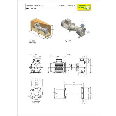 S 68 G31BBT+F — Центробежные насосы от Victor Pumps
