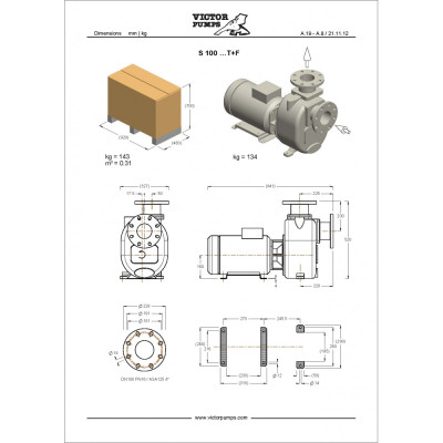 S100 G31T+F — Центробежные насосы от Victor Pumps