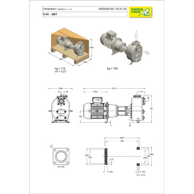 S 60+50 G31BBT — Центробежные насосы от Victor Pumps S 60+50 G31BBT — Центробежные насосы от Victor Pumps