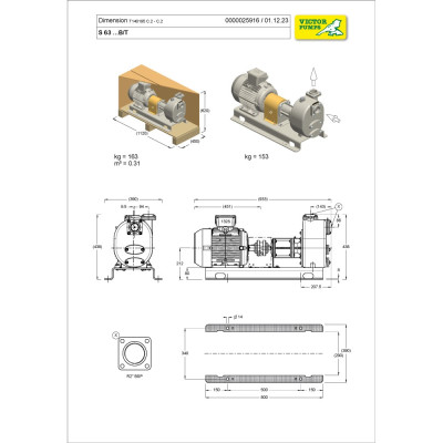 S 63 G31B+PS/T — Центробежные насосы от Victor Pumps