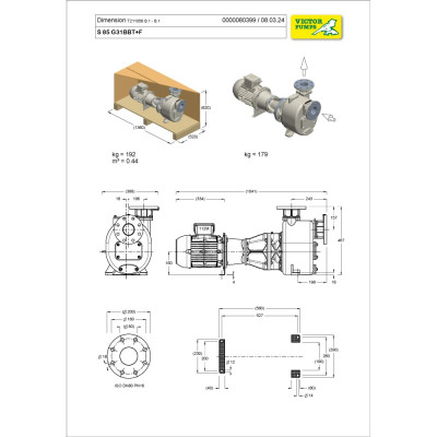 S 85 G31BBT+F+PS — Центробежные насосы от Victor Pumps