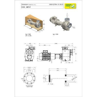 S150 G31BBT+F — Центробежные насосы от Victor Pumps S150 G31BBT+F — Центробежные насосы от Victor Pumps