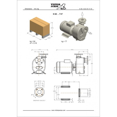 S 63 G31T+F — Центробежные насосы от Victor Pumps
