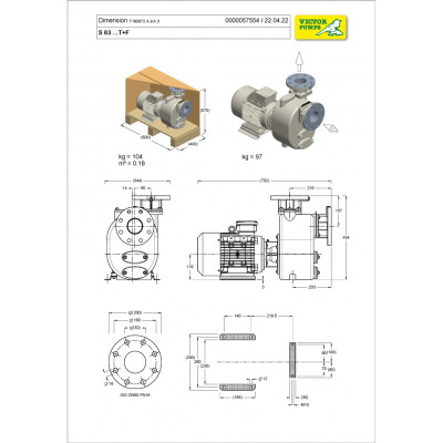 S 83 G31T+F — Центробежные насосы от Victor Pumps