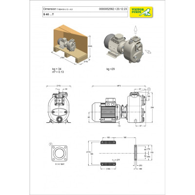 S 40 G31T — Центробежные насосы от Victor Pumps