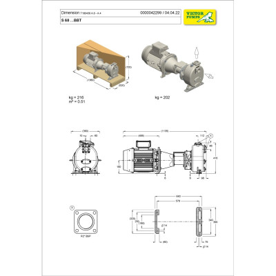 S 68 G31BBT+PS — Центробежные насосы от Victor Pumps
