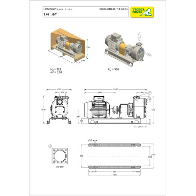 S 88 G31B+PS/T — Центробежные насосы от Victor Pumps