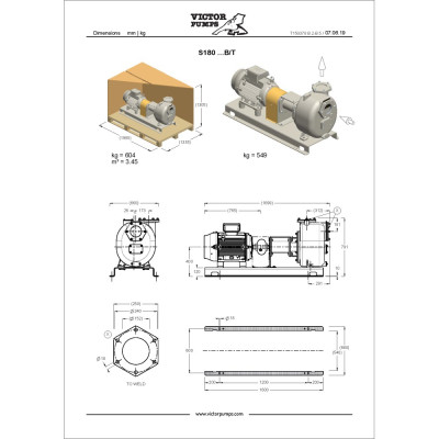 S180+50 G31B+PS/T — Центробежные насосы от Victor Pumps