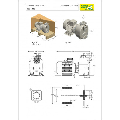 S 60+60 G31T+PS — Центробежные насосы от Victor Pumps