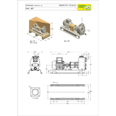 S 40 G31B+PS/T — Центробежные насосы от Victor Pumps