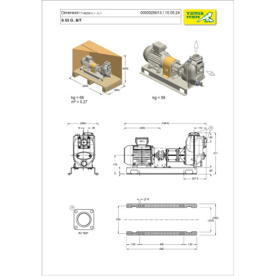 S 50 G31B/T — Центробежные насосы от Victor Pumps