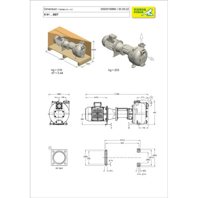 S 91 G31BBT — Центробежные насосы от Victor Pumps