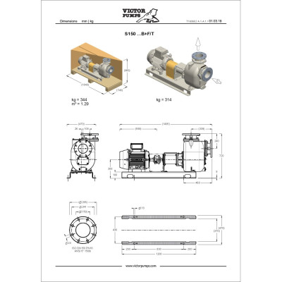 S150 G31B+F+PS/T — Центробежные насосы от Victor Pumps