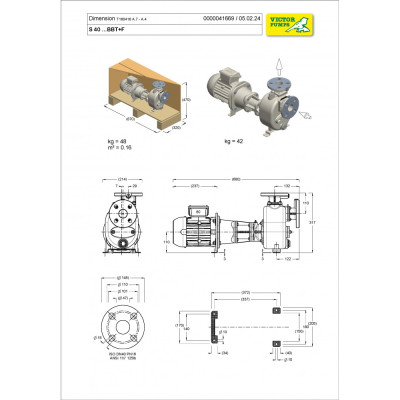 S 40 G31BBT+F+PS — Центробежные насосы от Victor Pumps S 40 G31BBT+F+PS — Центробежные насосы от Victor Pumps
