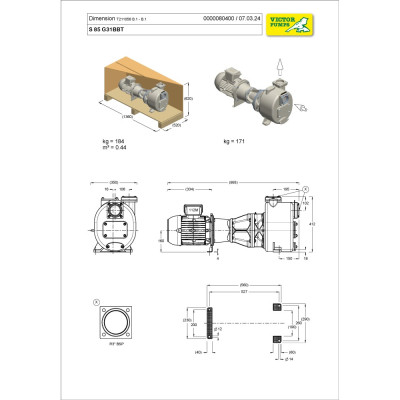 S 85 G31BBT — Центробежные насосы от Victor Pumps