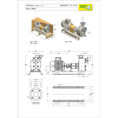 S 63 G31B+F+PS/T — Центробежные насосы от Victor Pumps