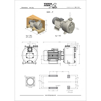 S 91 G31T — Центробежные насосы от Victor Pumps